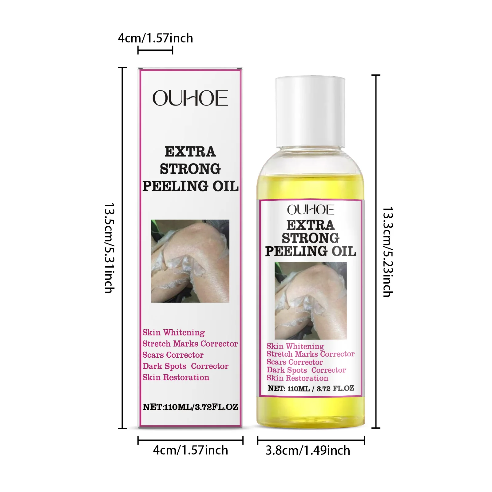 Exfoliating Yellow Skin Oil For Body Skin Moisturizing Nourishing Brightening Firming Moisturizing Massage&Beauty Care Oil 110ml - Image 6
