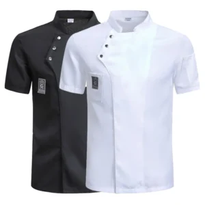Catering Cooking White Shirt Restaurant Kitchen Chef T-shirt Baker Work Uniform Waiter Hotel Clothes Cook Jacket Cafe Overalls