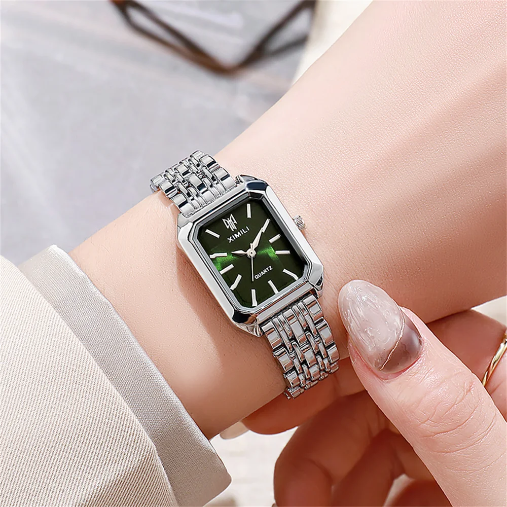 Hot Selling 2025 Fashion Women's Minimalist Square Quartz Watch Casual Sports Orange Silicone Women Gift Clock Watches - Image 5