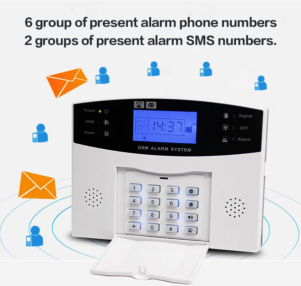 Tuya APP 2.4 Inch Screen WIFI+GSM/4G Burglar Alarm System Keyboard Control Home Security Alarm Sensor Motion Detector - Image 2