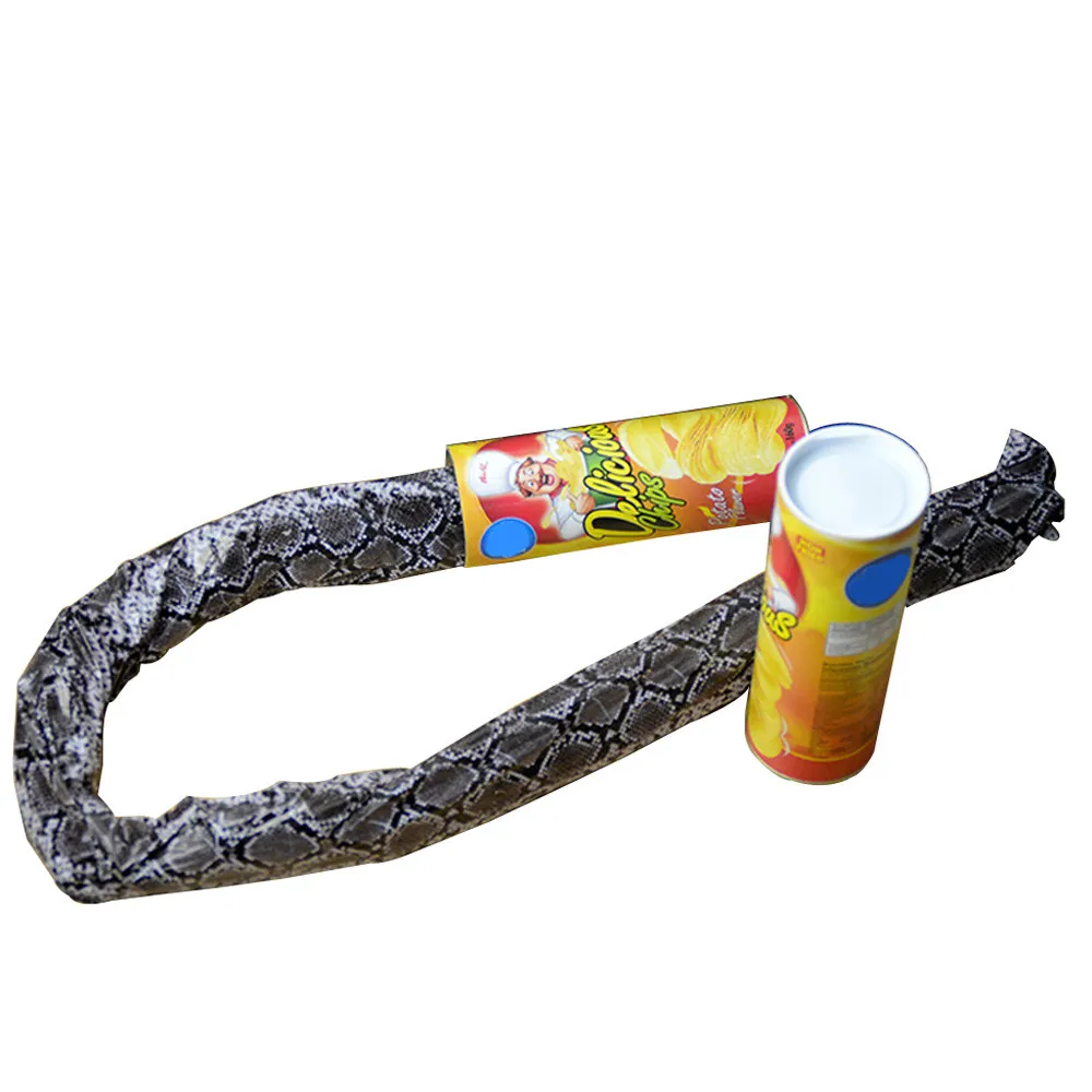 The Potato Chip Snake Can Jump Stage Magic Tricks Spring Snake Toy April Fool Day Halloween Party Jokes in A Can Gag Gift Prank - Image 3