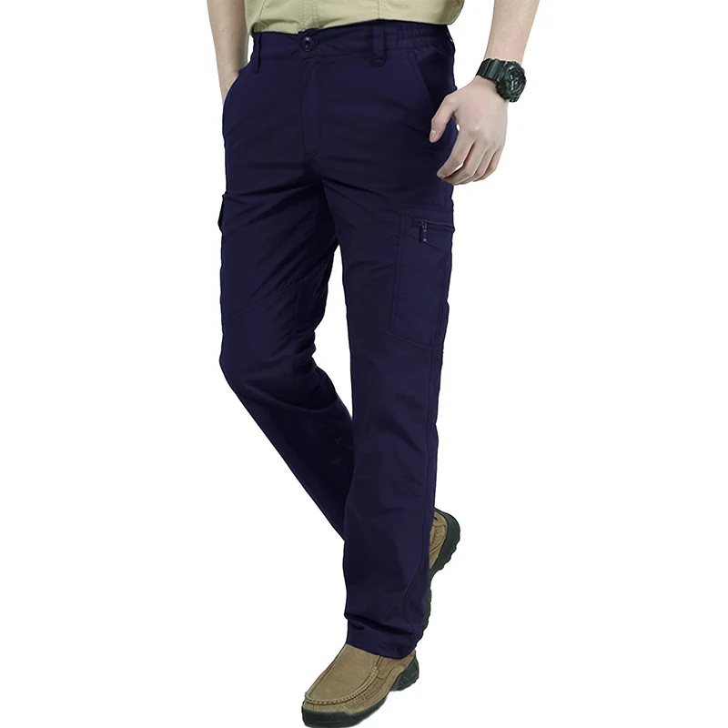 Casual Men Pants Summer Multiple Pockets Cargo Pants Quick Dry Thin Trousers Outdoor Hiking Workout Breathable Long Pant New - Image 3