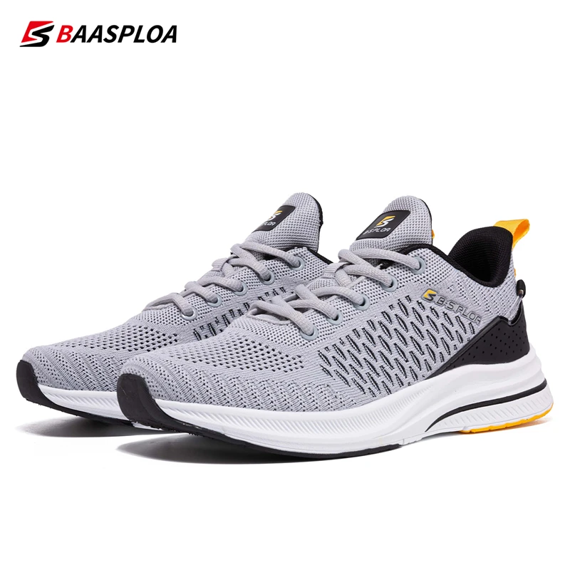 Baasploa Men's Running Shoes New Fashion Lightweight Mesh Breathable Walking Shoes Male Outdoor Casual Lace-Up Sports Shoes - Image 4