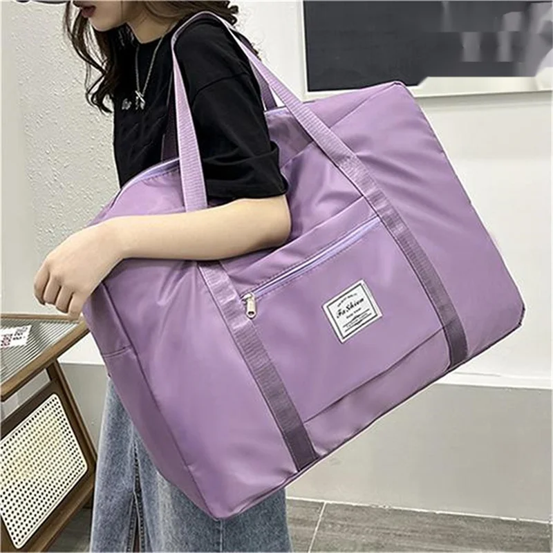 Large Capacity Folding Travel Bags Waterproof Luggage Tote Handbag Travel Duffle Bag Gym Yoga Storage Shoulder Bag For Women Men - Image 2