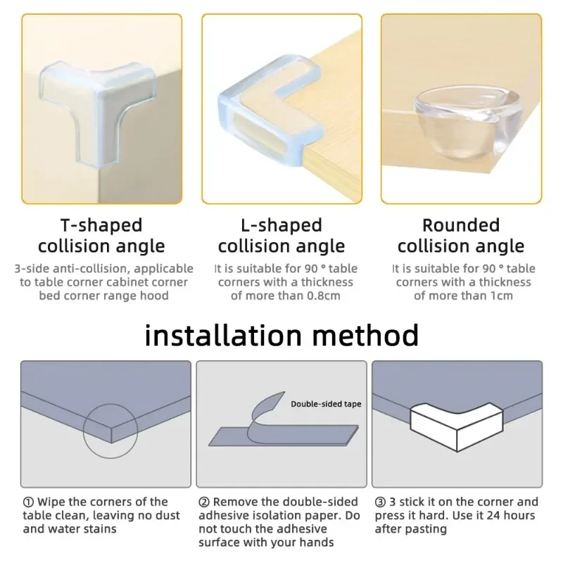 Baby Safety Silicone Table Corner Protector Furniture Edge Protection Cover Transparent Children Anti Collision Edge Guards - Image 6