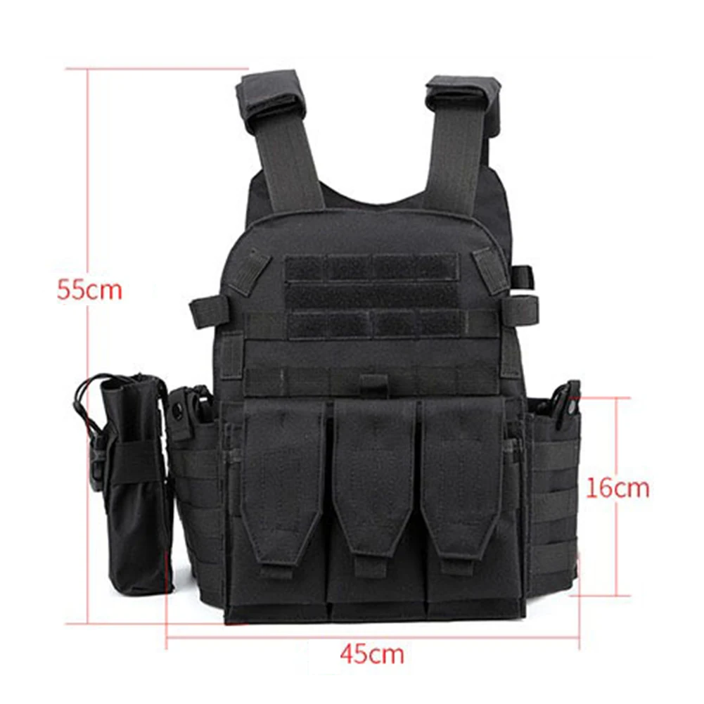 Nylon Tactical Vest Body Armor Hunting Carrier Airsoft Accessories Men Combat MOLLE Camo Military Army Vest Outdoor CS Hunting - Image 6