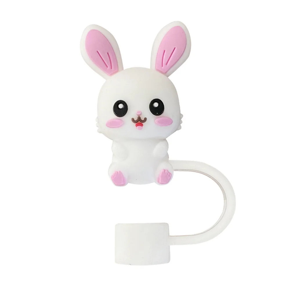 1Pcs Silicone Straw Covers Cap Compatible with Stanley 30&40 Oz Tumbler,Cute Animal Straw Toppers,Reusable Dust-Proof Straw - Image 6