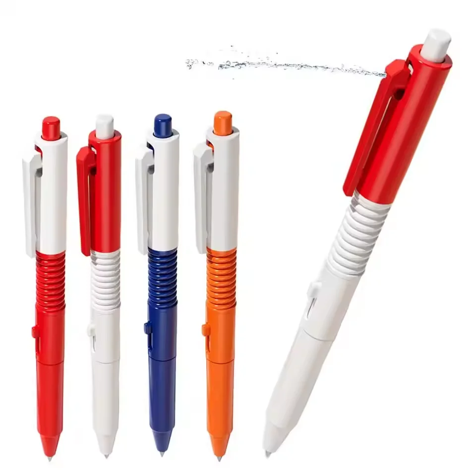 2 in 1 Funny Prank Retractable Water Spray Pens,Ball Pen with Water Spray Funny Prank Toy Stress Relief - Image 2