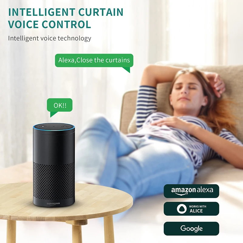 Tuya Newest shorter Smart WiFi engine Motorized curtain cornice Intelligent Track curtain motor Support Alexa Google home Alice - Image 4
