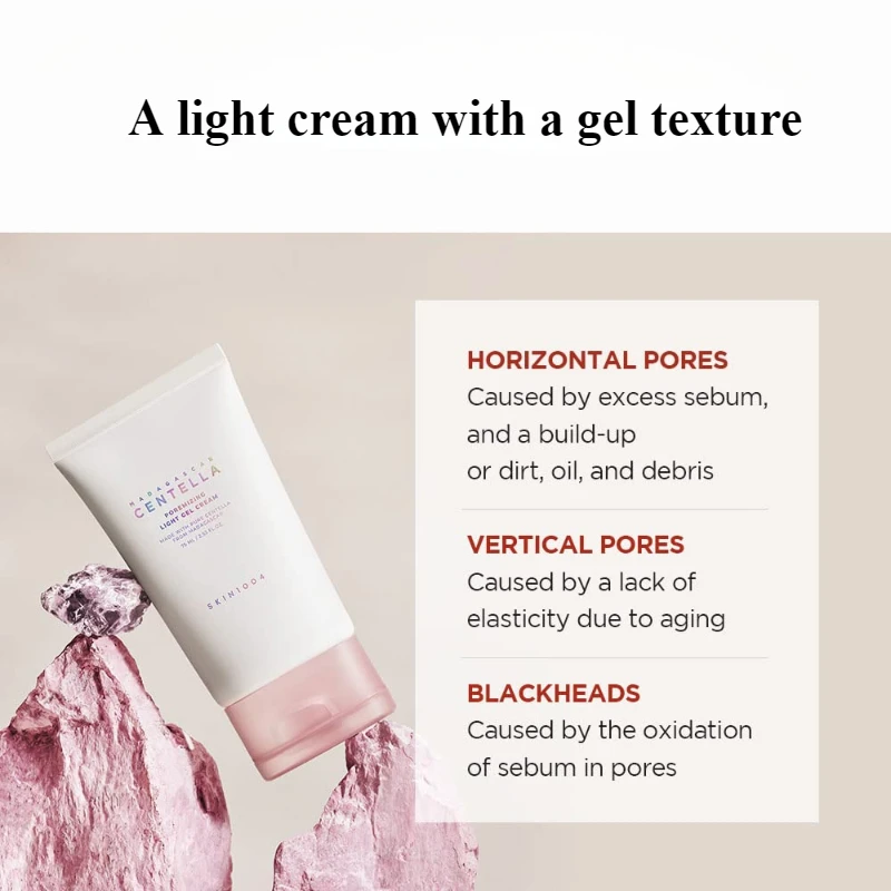 SKIN1004 Madagascar Centella Poremizing Light Gel Cream 75ml Pores Care Deep Hydration Facial Creams Skincare Beauty Products - Image 5