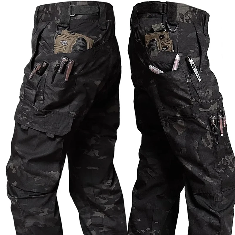 New Tactical Work Pants Men Outdoor Cargo Trousers Multi-pocket Waterproof Pant Autumn Spring Outdoor Workwear Hiking Trousers - Image 4