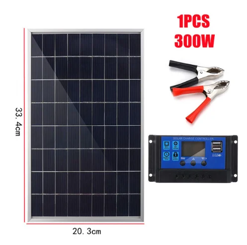 Solar Panel 12V Portable Solar Cell Outdoor Rechargeable Solar Kit Household Solar Generator Solar Charger RV Power Supply - Image 2
