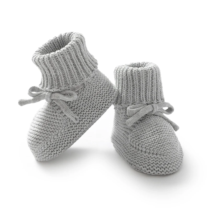 Baby First Walkers Shoes 0-18m Solid Color Knitted Newborn Boys Girls Indoor Outdoor Prewalkers Comfortable Soft Soled Non Slip