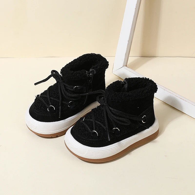 DIMI New Autumn/Winter Baby Boots Warm Plush Rubber Sole Toddler Kids Sneakers Infant Shoes Fashion Little Boys Girls Boots - Image 3