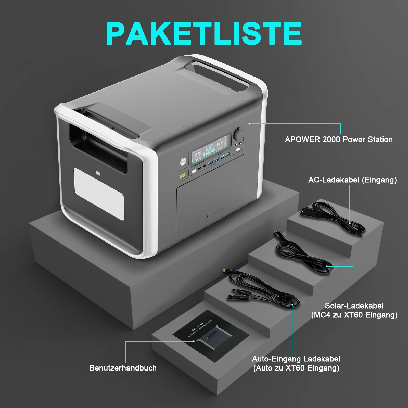 2000Wh Portable Power Station Lifepo4 Batteries Outdoor Powerful Power Bank 640000mAh Large Capacity Secondary Battery Camping - Image 4