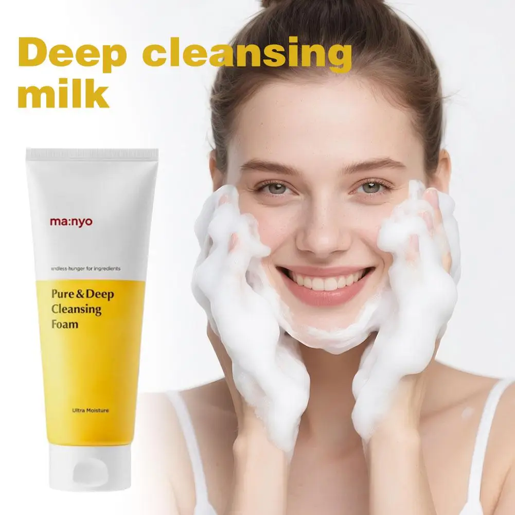 Manyo Pure Deep Cleansing Foam Efficient Whitening Makeup Remover Oil Nourishing Refresh Korean Original Facial Cleansing Care - Image 3