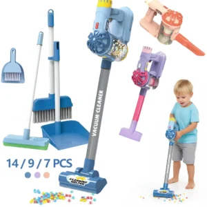 Kids Vacuum Cleaner Toy Realistic Pretend Play Cleaning Toys Educational Housekeeping Learning Gifts for Toddlers Boys Girls