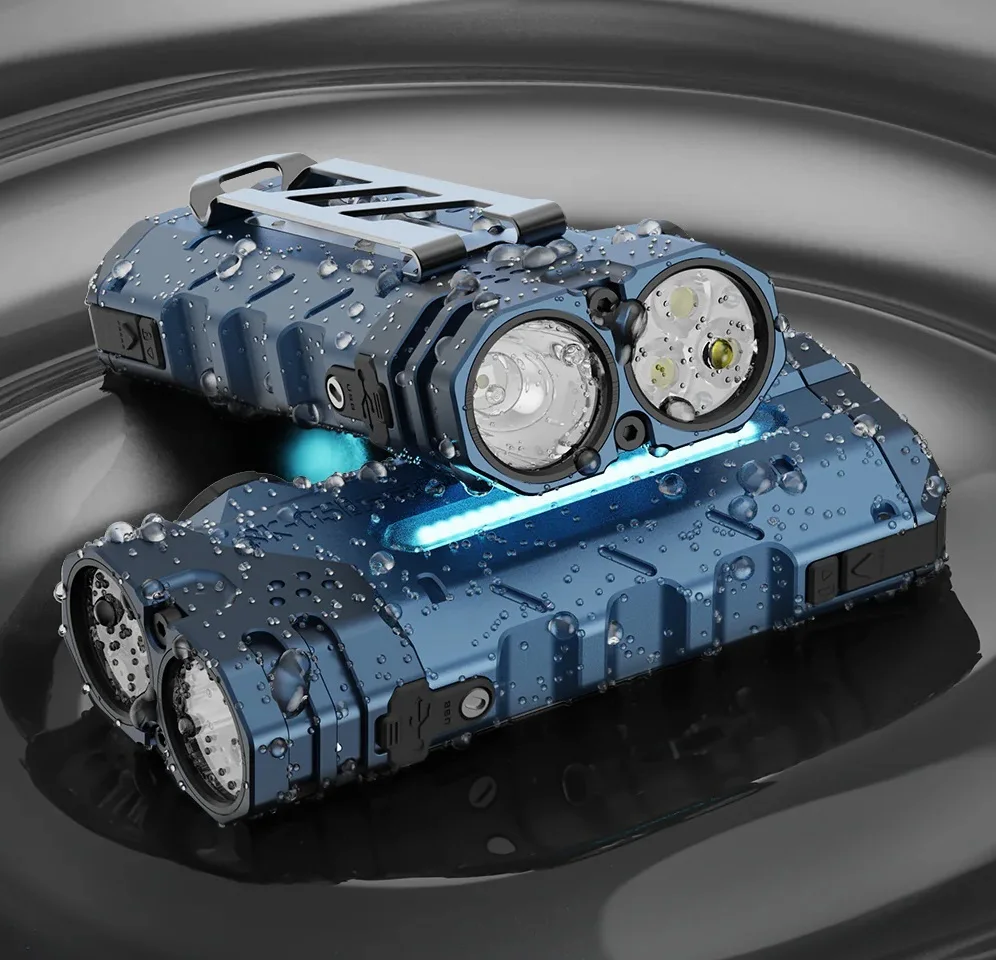  LOOP SK05 Pro Blue Flat LED Flashlight 4360LM with 8000mAh Power Bank Floodlight Spotlight for Outdoor Hiking Self Defense - Image 5