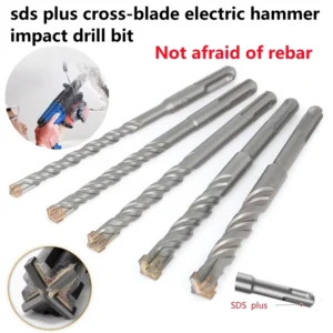 Concrete SDS Plus bit Cross Cutter head double auger Hammer 110 160 210 350 500mm Wall Brick Block Electric Hammer Masonry Bit