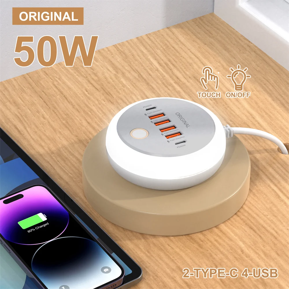 50W USB Charger Multi Ports Power Strip Socket Fast Charging Travel Charger For iPhone Samsung Xiaomi Quick Charge Phone Adapter - Image 5