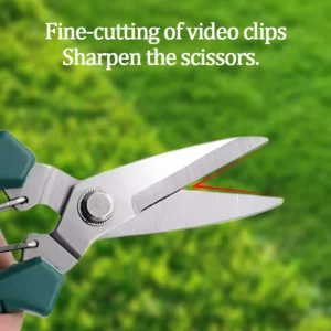 Straight Head Pruning Shears Non-slip Handle Stainless Steel Handle Garden Scissors for Bonsai Household Branch Nursery Trimming