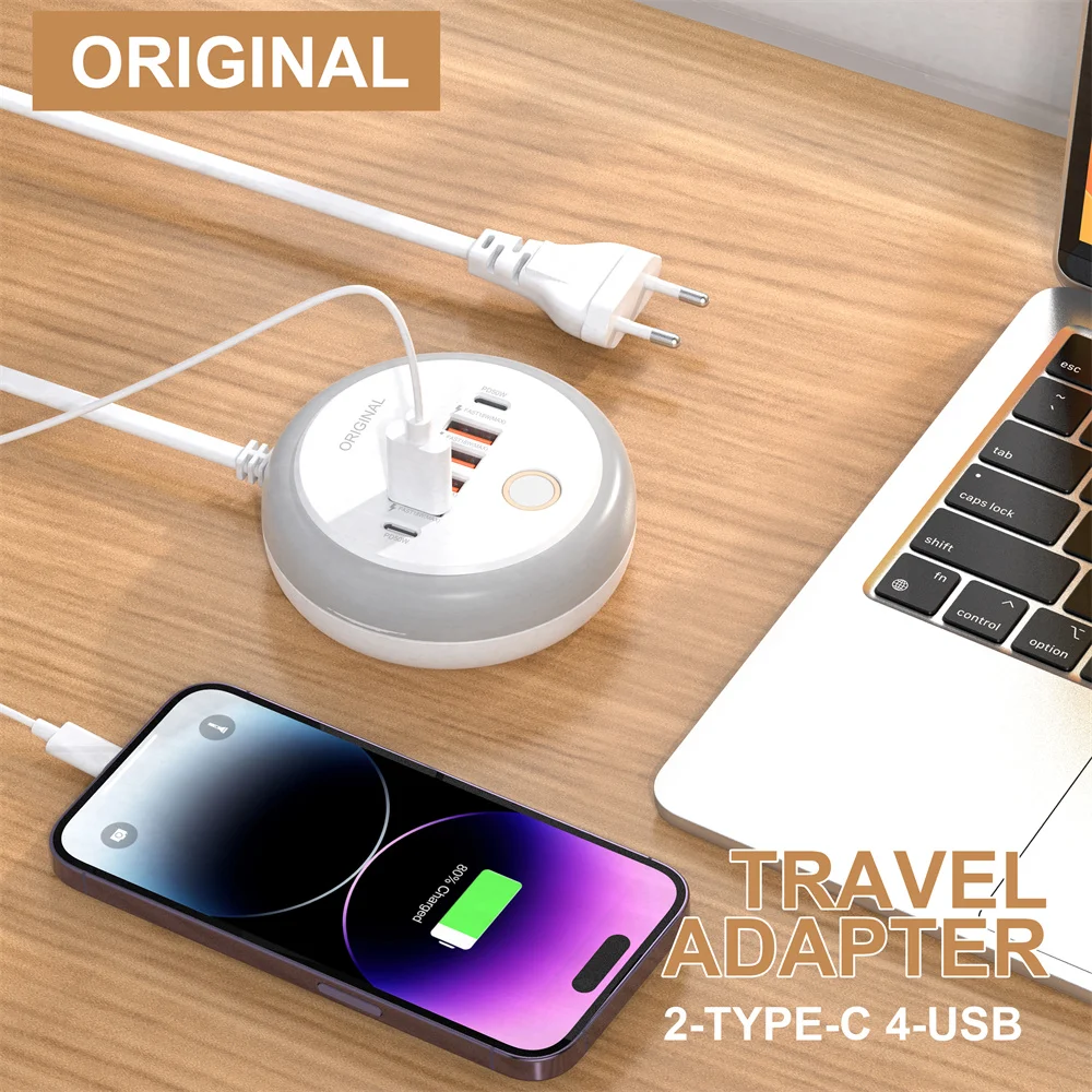 50W USB Charger Multi Ports Power Strip Socket Fast Charging Travel Charger For iPhone Samsung Xiaomi Quick Charge Phone Adapter - Image 4