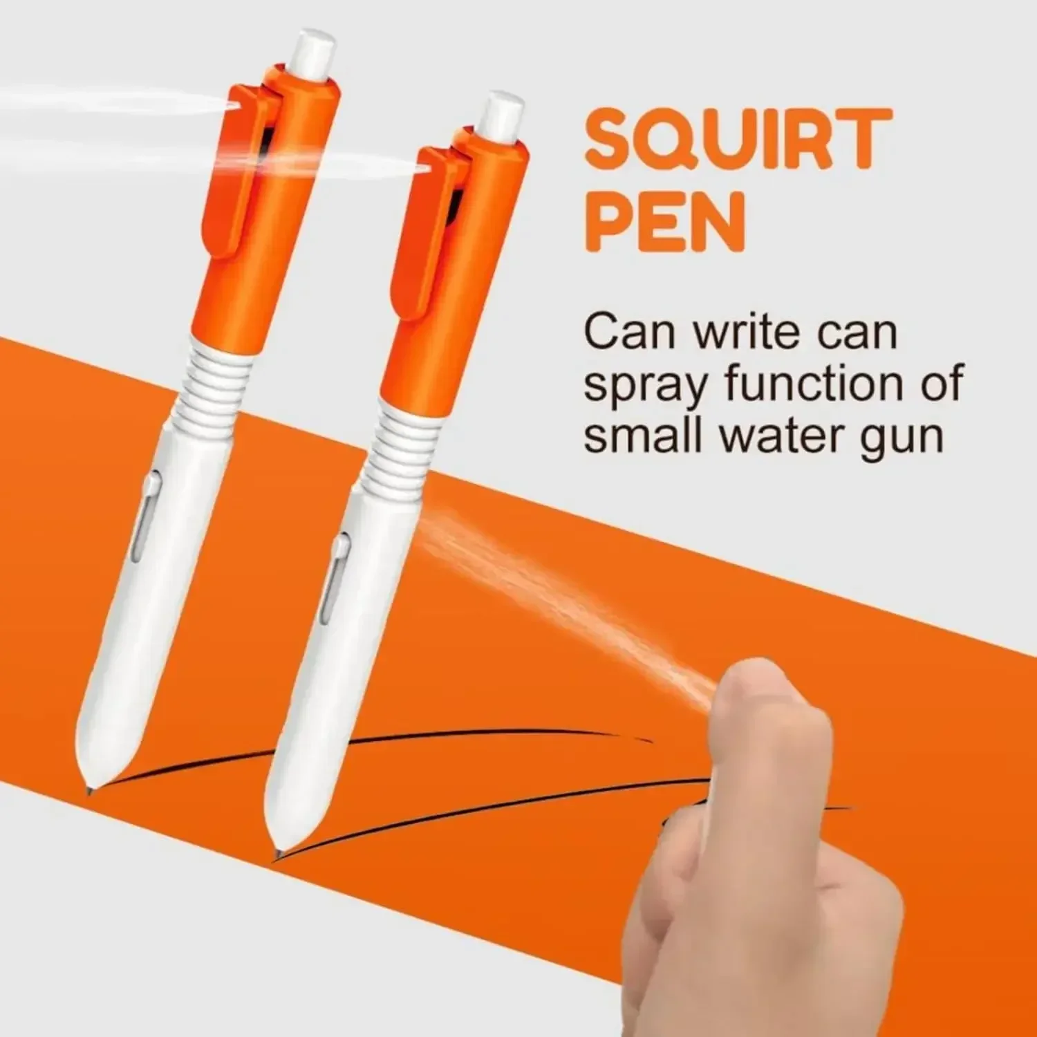 2 in 1 Funny Prank Retractable Water Spray Pens,Ball Pen with Water Spray Funny Prank Toy Stress Relief - Image 3