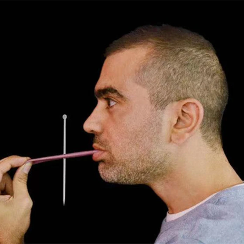 1-10Pcs Realistic Fake Tongue Prank Steel Needle Tongue Piercing Magician Prop Halloween April Fool's Day Prank Magic Toys Gift - Image 3