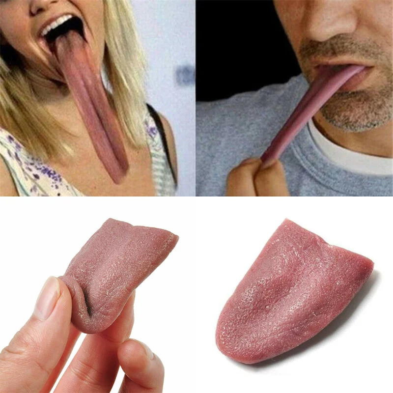 1-10Pcs Realistic Fake Tongue Prank Steel Needle Tongue Piercing Magician Prop Halloween April Fool's Day Prank Magic Toys Gift - Image 2