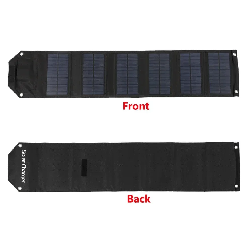 60W/80W/100W Folding Solar Panel USB 5V Solar Charger Portable Solar Battery Power Bank for Outdoor Camping Hiking + Cable - Image 2