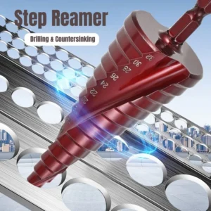 Step Drill Bit Set for Metal Metric 4 32 M35HSS Cobalt Titanium Cone Drilling Holes Spiral Flute Drill Hex Woodworking Tools