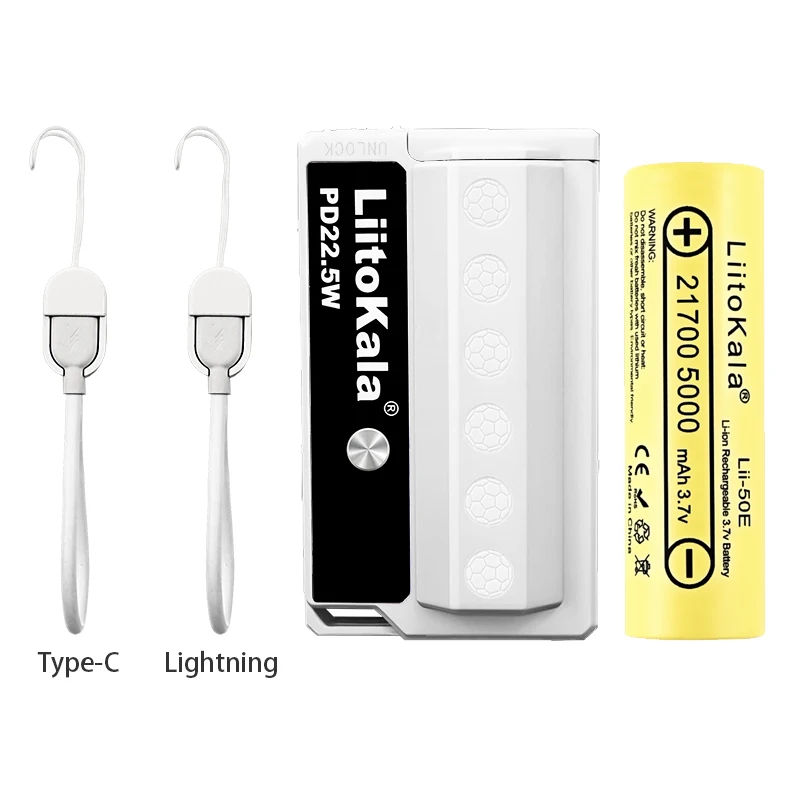 LiitoKala PB-L01 22.5W Portable Charger: Fast-Charging Power Bank with Removable 21700 Battery, Ultra-Light for Travel & Gaming - Image 4