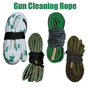 Hunting Gun Bore Cleaner Rope .22 Cal.223 Cal.38 Cal& 5.56mm 7.62mm 12GA Rifle Cleaning Brush Kit Tool Rifle Barrel Calibre Rope