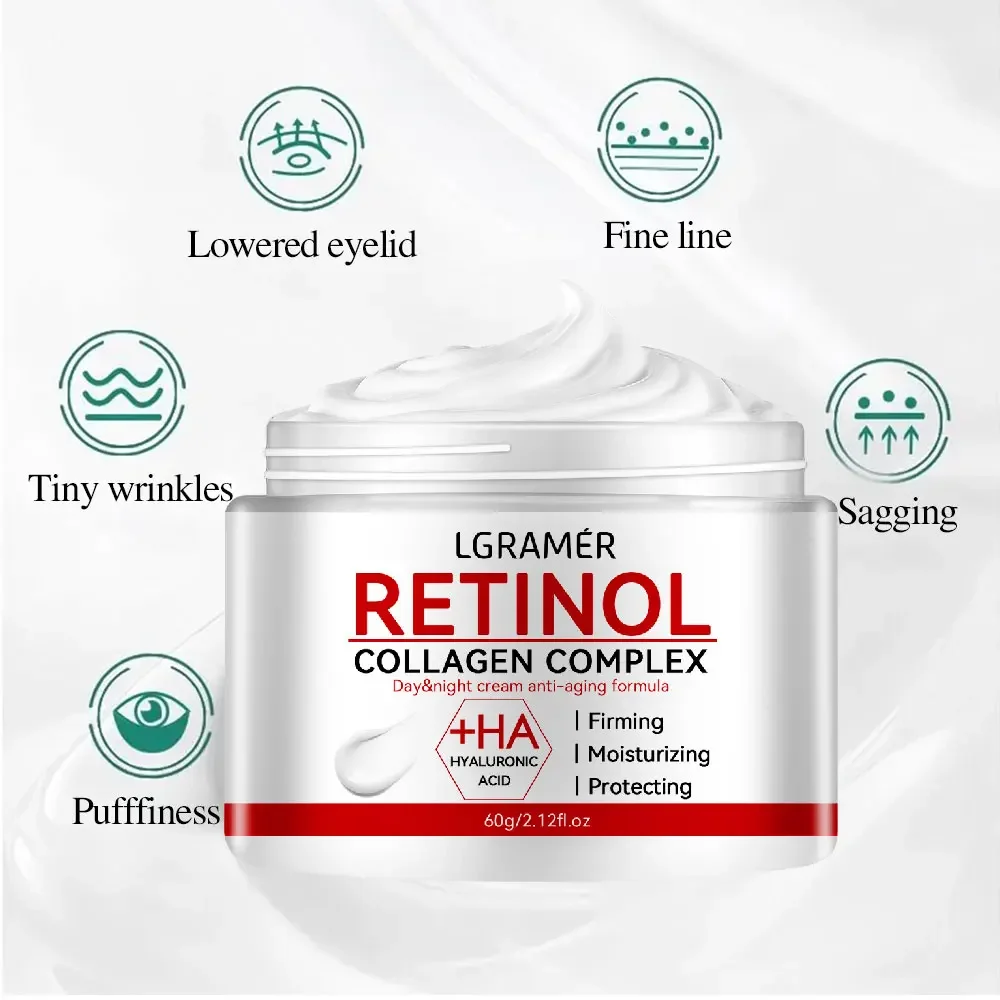 Retinol Lifting Firming Cream Collagen Smooth wrinkles Face Cream For Moisturizer Whitening Brighten Skin Products - Image 4