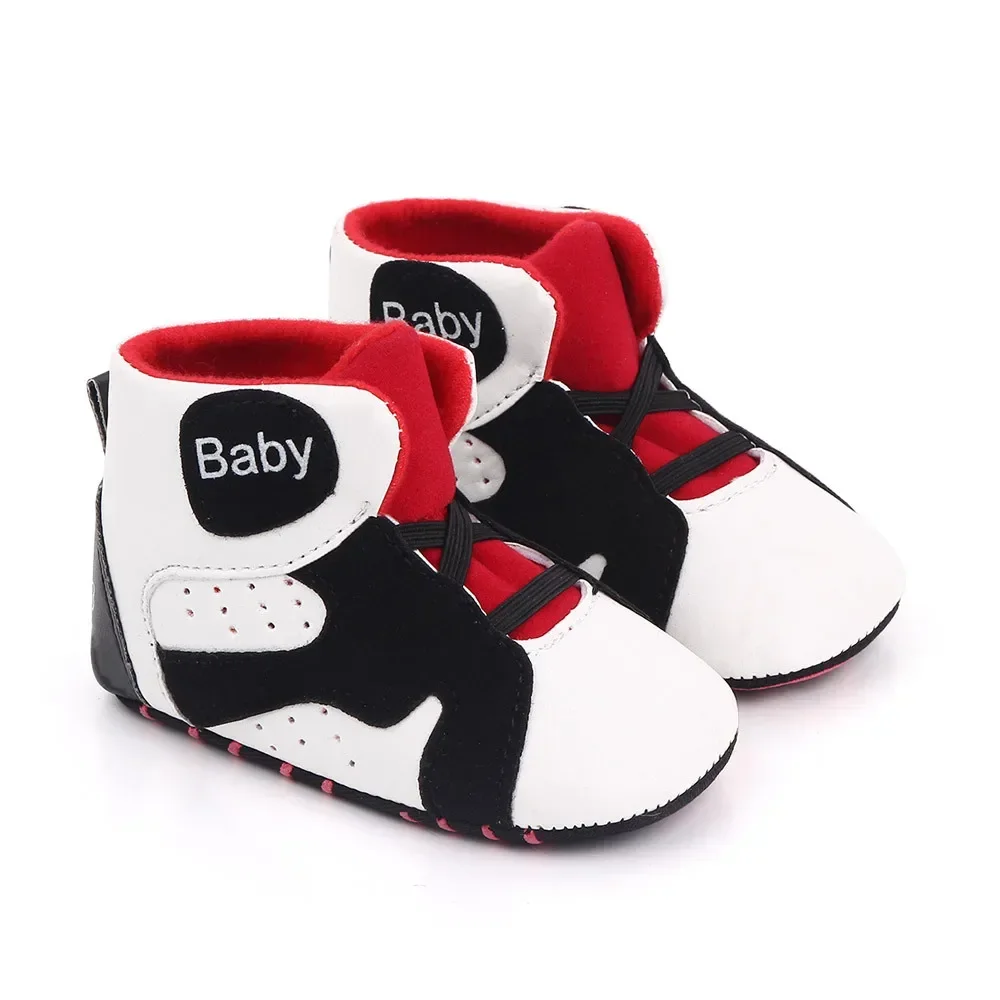 Meckior 2024 New Baby Boys Girls Sneakers Soft Bottom Non-slip Baby Soccer Basketball Sports Shoes First Walker Crib Shoes - Image 3