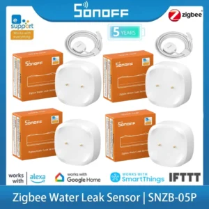 SONOFF SNZB-05P Sonoff Water Leak Sensor SNZB 05P 5 Years Lifetime IP67 Waterproof Remote Control Smart Home with Smartthings