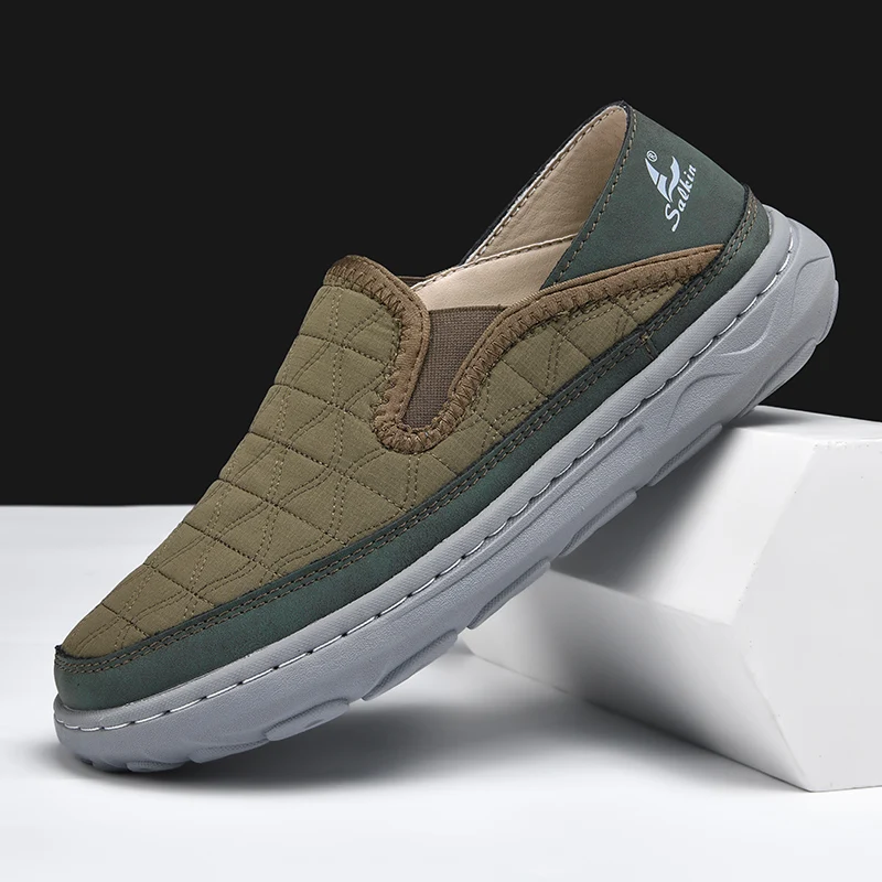New Spring Breathable Sneakers Men Casual Shoes Lightweight Slip On Loafers Men Outdoor Shoes Walking Elastic Pantshoes Flats - Image 4