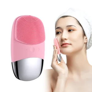 Square Electric Facial Cleansing Brush Silicone Rechargeable Introducer Beauty Device Ultrasonic Face Cleaning Massage Tool