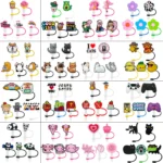 5PCS 8mm Straw Cover Cap for 30&40Oz Drinking Cup Accessories,Dustproof Straw Topper Drinkware Plug,Silicone Straw Cap Reusable