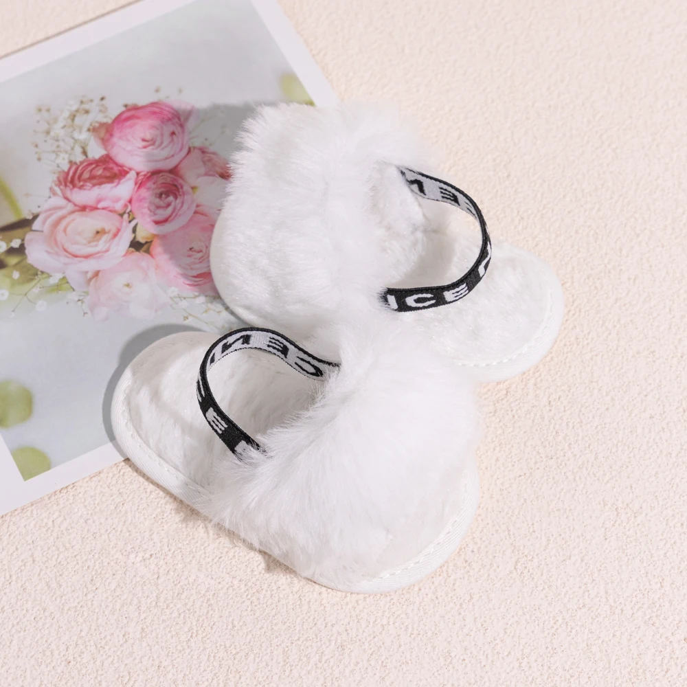 Hot Sale Soft Bottom Breathable Baby Shoes 0-18 Months Simple Elastic Walking Shoes Indoor Baby Girls Non-slip Fur Sandals - Image 3