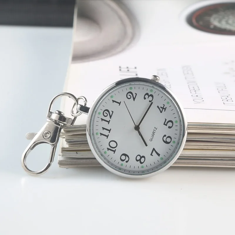 New Tiny Cute Quartz Pocket Watch with Keyring Men Women Quartz Watch for Nurses Doctors Students Minimalist Watches Child Gift - Image 4