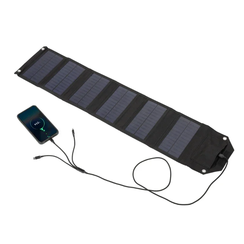 60W/80W/100W Folding Solar Panel USB 5V Solar Charger Portable Solar Battery Power Bank for Outdoor Camping Hiking + Cable - Image 3