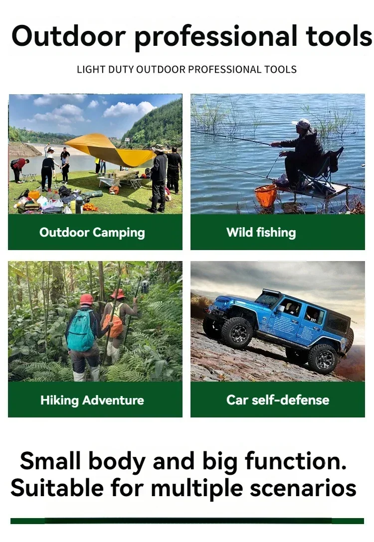 Portable Camping Hiking Traveling Pinic Shovel Multifunctional Ordnance Shovel Survival Outdoor Equipment Garden Tool Shovel - Image 6