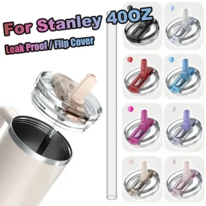 For Stanley 40oz Leak-proof Flip Lid With Straw Reusable Replaceable And Detachable New Travel Cover Accessories Easy Cleaning
