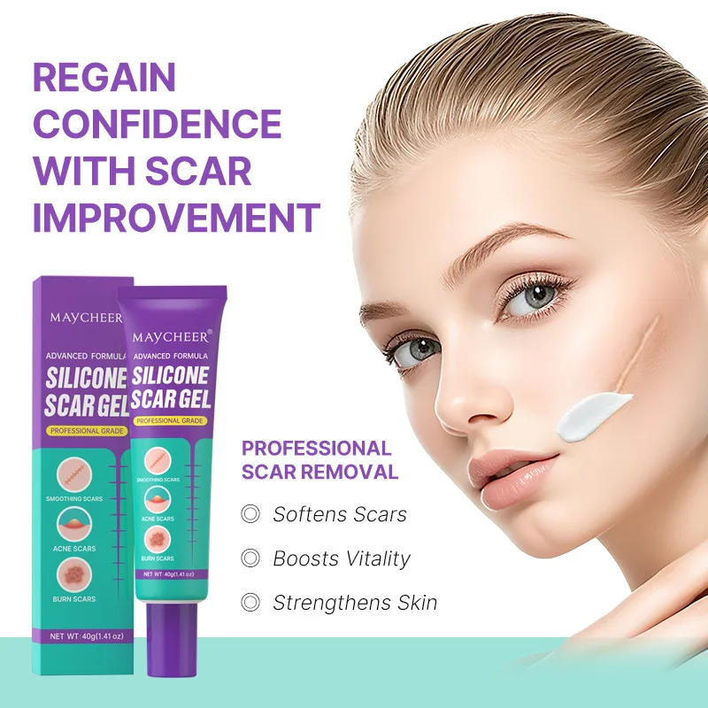 Scar Repairing Gel Fade Stretch Marks Burn Surgical Scar Acne Spots Cream Moisturizing Smoothing Beauty Skin Care 40g - Image 2