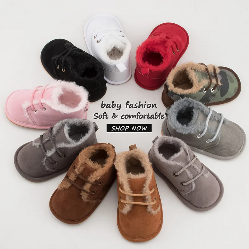New Snow Baby Booties Shoes Baby Boy Girl Shoes Crib Shoes Winter Warm Cotton Anti-slip Sole Newborn Toddler First Walkers Shoes - Image 2