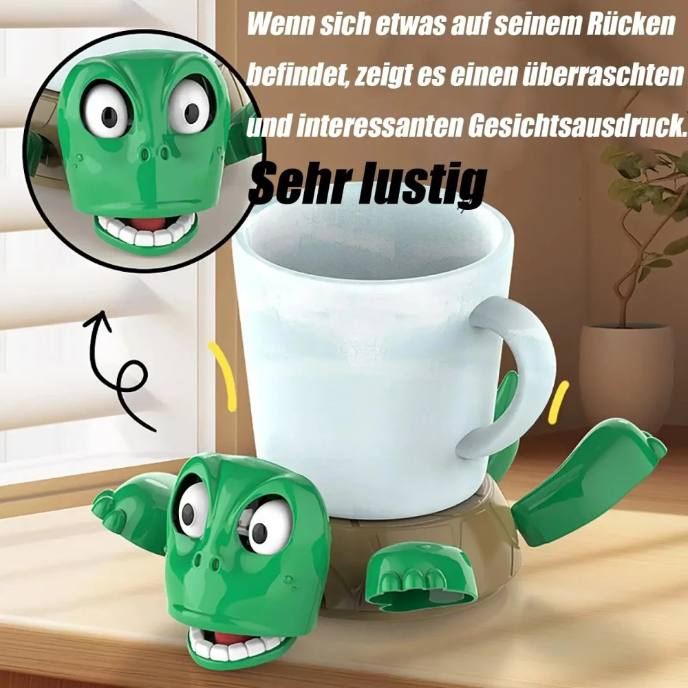 Press Struggling Turtle Toy Creative Fun Turtle Cup Pad Mug Holder with Funny Expression Decor Kid Prank Toy Gift - Image 2