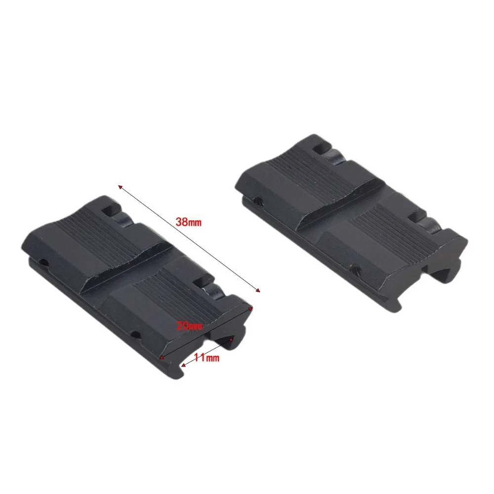 2pcs Tactical Picatinny 11mm Dovetail To 7/8" 20mm Weaver Adapter Rifle Scope Mount Tactical Hunting Accessories - Image 5