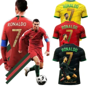 Football Jersey 3D Printed NO.7 Ronaldo Adult&Children's Sports Loose Speed Drying Short Sleeve Outdoor Fitness Sport T-shirt