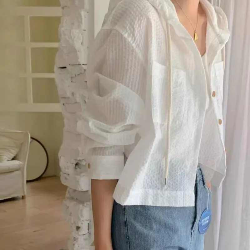 Women Shirt Summer Fashion Sunshade Long Sleeve Casual - Image 4
